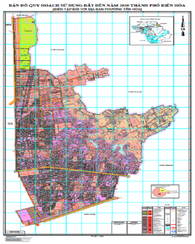 bản đồ quy hoạch sử dụng đất phường tân hòa biên hòa