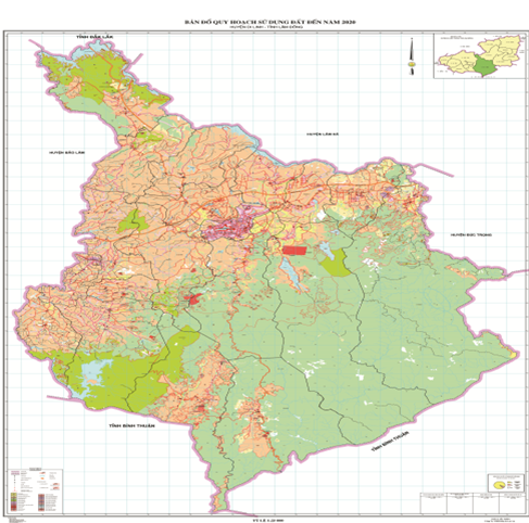 bản đồ quy hoạch sử dụng đất huyện Di Linh