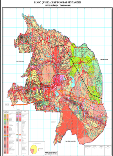 bản đồ quy hoach sử dụng đất huyện xuân lộc đồng nai