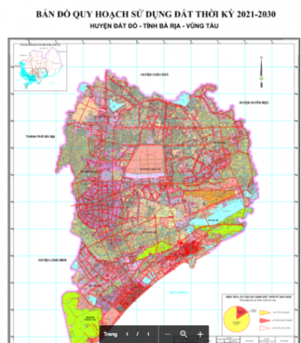 bản đồ quy hoạch thị trấn đất đỏ