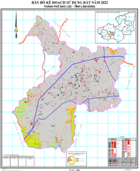 Bản đồ quy hoạch sử dụng đất thành phố Bảo Lộc
