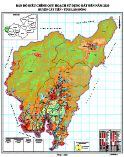 Bản đồ quy hoạch sử dụng đất huyện Cát Tiên