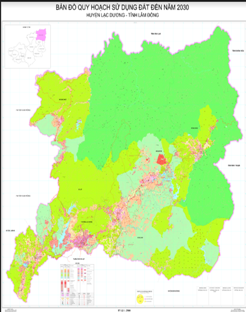 Bản đồ quy hoạch sử dụng đất huyện Lạc Dương