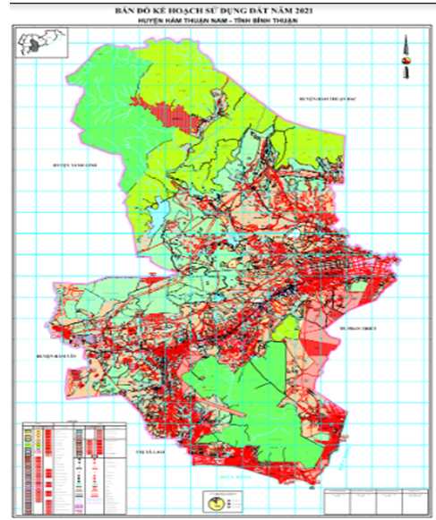 Bản đồ quy hoạch sử dụng đất huyện Hàm Thuận Nam-Bình Thuận