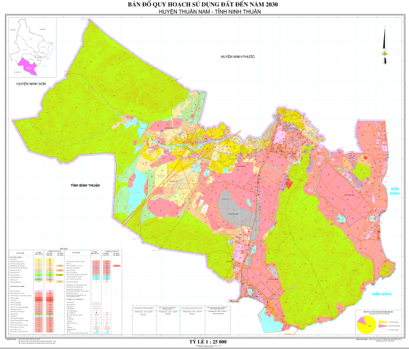 Bản đồ quy hoạch sử dụng đất huyện Thuận Nam-Ninh Thuận
