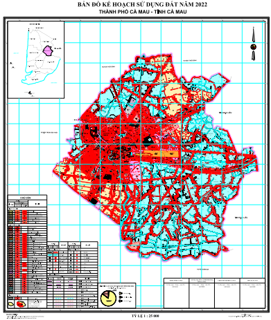 bản đồ quy hoạch sử dụng đất thành phố cà mau