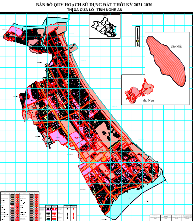 bản đồ quy hoạch sử dụng đất thị xã cửa lò