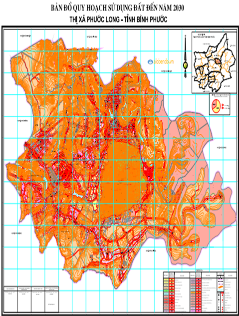 bản đồ quy hoạch sử dụng đất thị xã phước long