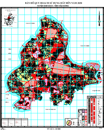 bản đồ quy hoạch sử dụng đất huyện nam sách