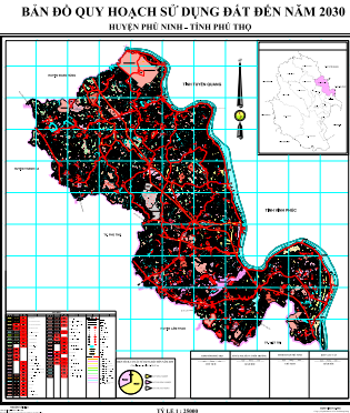 bản đồ quy hoạch sử dụng đất huyện phù ninh