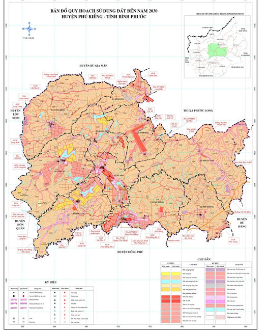 bản đồ quy hoạch sử dụng đất huyện phú riềng