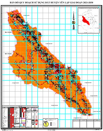 bản đồ quy hoạch sử dụng đất huyện yên lập
