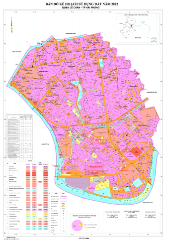 bản đồ quy hoạch sử dụng đất quận lê chân