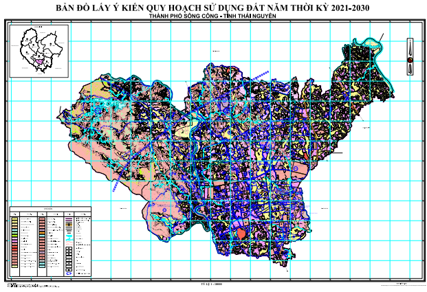 bản đồ quy hoạch sử dụng đất thành phố sông công