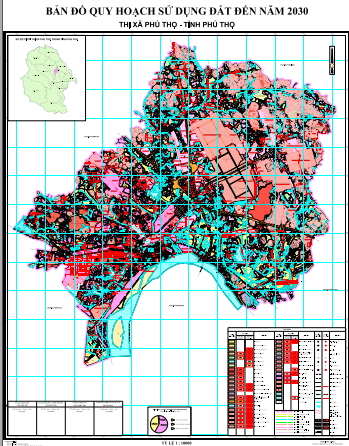 bản đồ quy hoạch sử dụng đất thị xã phú thọ