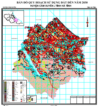 bản đồ quy hoạch sử dụng đất huyện cẩm xuyên