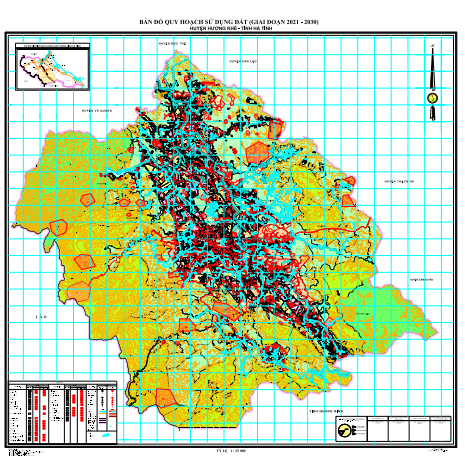 bản đồ quy hoạch sử dụng đất huyện hương khê