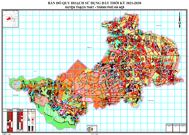 bản đồ quy hoạch sử dụng đất huyện thạch thất