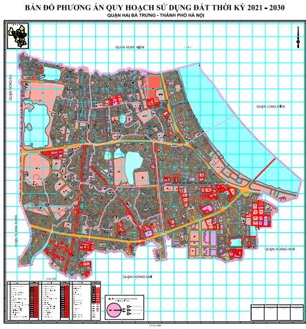 bản đồ quy hoạch sử dụng đất quận hai bà trưng