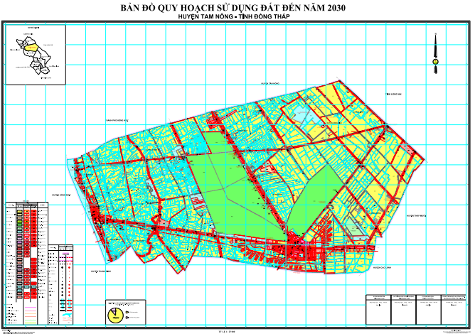 bản đồ quy hoạch sử dụng đất huyện tam nông đồng tháp