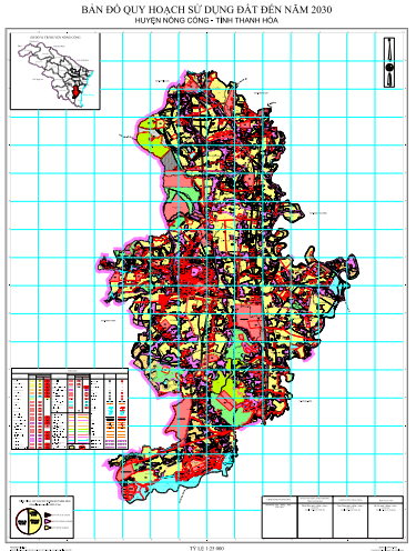 bản đồ quy hoạch sử dụng đất huyện nông cống